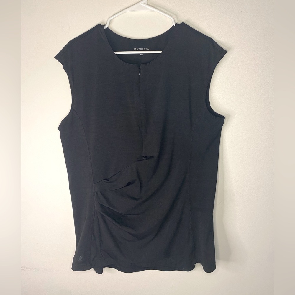 Women’s Athleta Black‎ Tank Top With Back Pocket Size XLT